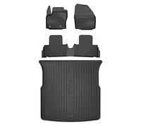 MOTOS Set di tappetini in gomma e tappetini per il bagagliaio per Ford S-Max I 2006-2014 Migliorare il comfort di viaggio con tappetino antiscivolo auto 3D- tappetini per tutte le stagioni auto, prote