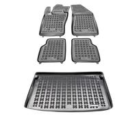 MOTOS Set di tappetini in gomma e tappetini per il bagagliaio per Jeep COMPASS II MP/552 2017-2021 Migliorate il vostro comfort di viaggio con il tappetino antiscivolo per auto - tappetino per auto pe