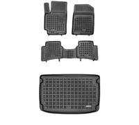 MOTOS Set di tappetini in gomma e tappetini per il bagagliaio per Kia Stonic dal 2017 Migliorate il vostro comfort di viaggio con il tappetino antiscivolo per auto - tappetino per auto per tutte le st