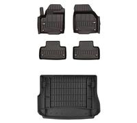 MOTOS Set di tappetini in gomma e tappetini per il bagagliaio per Land Rover Range Rover Evoque I 2011-2018 Migliorare il comfort di viaggio con tappetino antiscivolo auto 3D- tappetini per tutte le s