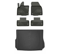 MOTOS Set di tappetini in gomma e tappetini per il bagagliaio per Land Rover Range Rover Evoque I 2011-2018 Migliorare il comfort di viaggio con tappetino antiscivolo auto 3D- tappetini per tutte le s