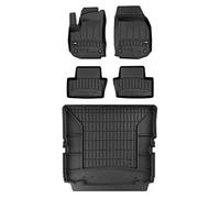MOTOS Set di tappetini in gomma e tappetini per il bagagliaio per Opel Zafira B 2005-2014 Migliorare il comfort di viaggio con tappetino antiscivolo auto 3D- tappetini per tutte le stagioni auto, prot