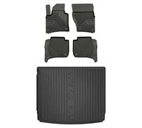 MOTOS Set di tappetini in gomma e tappetini per il bagagliaio per Porsche Cayenne II 2010-2017 Migliorare il comfort di viaggio con tappetino antiscivolo auto 3D- tappetini per tutte le stagioni auto,