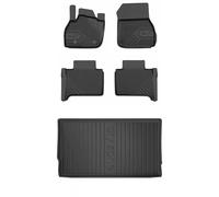 MOTOS Set di tappetini in gomma e tappetini per il bagagliaio per Renault Zoe dal 2012 Migliorare il comfort di viaggio con tappetino antiscivolo auto 3D- tappetini per tutte le stagioni auto, protezi