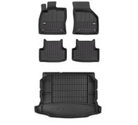 MOTOS Set di tappetini in gomma e tappetini per il bagagliaio per SEAT Leon III 2012-2020 Migliorare il comfort di viaggio con tappetino antiscivolo auto 3D- tappetini per tutte le stagioni auto, prot