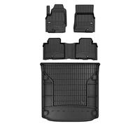 MOTOS Set di tappetini in gomma e tappetini per il bagagliaio per SsangYong Rexton IV dal 2017 Migliorare il comfort di viaggio con tappetino antiscivolo auto 3D- tappetini per tutte le stagioni auto,