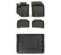 MOTOS Set di tappetini in gomma e tappetini per il bagagliaio per Suzuki Vitara II 2015-2018 Migliorare il comfort di viaggio con tappetino antiscivolo auto 3D- tappetini per tutte le stagioni auto, p