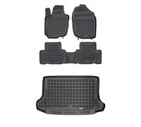 MOTOS Set di tappetini in gomma e tappetini per il bagagliaio per Toyota RAV4 III 2006-2012 Migliorate il vostro comfort di viaggio con il tappetino antiscivolo per auto - tappetino per auto per tutte