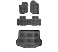 MOTOS Set di tappetini in gomma e tappetini per il bagagliaio per Toyota RAV4 IV 2013-2018 Migliorate il vostro comfort di viaggio con il tappetino antiscivolo per auto - tappetino per auto per tutte