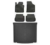 MOTOS Set di tappetini in gomma e tappetini per il bagagliaio per Volkswagen Caddy III 2003-2020 Migliorare il comfort di viaggio con tappetino antiscivolo auto 3D- tappetini per tutte le stagioni aut