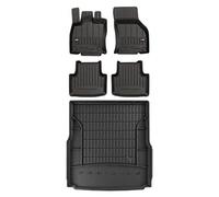 MOTOS Set di tappetini in gomma e tappetini per il bagagliaio per Volkswagen Passat B8 2014-2022 Migliorare il comfort di viaggio con tappetino antiscivolo auto 3D- tappetini per tutte le stagioni aut