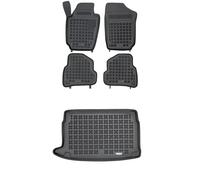 MOTOS Set di tappetini in gomma e tappetini per il bagagliaio per Volkswagen Polo V 2009-2017 Migliorate il vostro comfort di viaggio con il tappetino antiscivolo per auto - tappetino per auto per tut