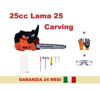 Motosega 25cc Carving Lama 25cm Lama a Punta 2 Tempi Professionale