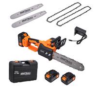 Motosega A Batteria 21V×2 4Ah 12" Set Inclusi Accessori Motosega