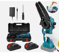 MOTOSEGA A BATTERIA 6 POLLICI 48V MINI ELETTROSEGA LUBRIFICATA A OLIO TAGLIARAMI