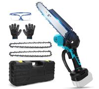 Motosega a Batteria compatibile con Makita 18V batteria, 8 Pollici Motosega Elettrica Brushless con Display Digitale, Guanti, Occhiali di Sicurezza e Valigetta, per potatura in giardino