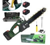 Motosega a Batteria con Lama da 12" 30cm con Serbatoio Olio Automatico 2X68V 6AH