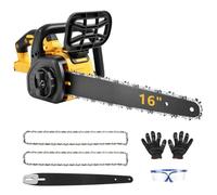 Motosega a batteria da 16 pollici, compatibile con batteria Dewalt da 20 V | Motore brushless da 1200 W, display LED, lubrificazione automatica, sega da potatura senza fili per giardino