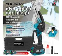 Motosega a batteria Mini 6+8 pollici Elettro Tagliarami con batteria e custodia