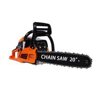 Motosega a benzina, motosega con manico superiore da 58 cc, sega a catena a benzina ad alta potenza, 3,5 CV, 2 tempi, sega per tagliare rami di legno, leggera, resistente e potente rossa