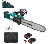 MOTOSEGA A DOPPIA BATTERIA CON LAMA DA 12" ELETTROSEGA TAGLIO 30CM con OLIATORE