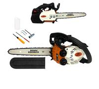 Motosega a Scoppio 25CC 2 Tempi da Potatura Giardinaggio con Barra Carving da 25cm Potenza 1.1KW 12500 Giri/min Avviamento Easy-Start Sistema Antivibrazioni Kit Montaggio incluso