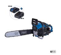 Motosega a scoppio 56cc accensione batteria barra procut 51 cm Scheppach pcs56e