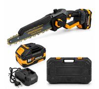 Motosega Batteria 800W Brushless Lama 10" 2 Batterie 88VF 8000mAh Display LCD