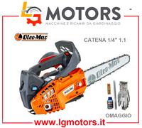 MOTOSEGA DA POTATURA OLEO MAC GSTH 240 BARRA 25 CM 1/4" 1,1 CARVING + OMAGGI