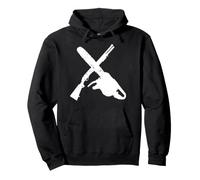 Motosega e Fucile Zombie Hunter Felpa con Cappuccio