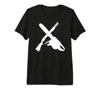 Motosega e Fucile Zombie Hunter Maglietta Premium