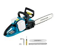 Motosega elettrica a batteria compatibile con Makita 18 V, Motosega a Batteria per Potatura, 16 Pollici Sega a Batteria, sega elettrica senza spazzole, Motosega Per il Taglio del Legno (no Batteria)