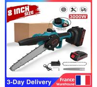 Motosega elettrica a batteria da 6/8 pollici 3000W ad alta potenza per la lavorazione del legno sega per ingombro portatile strumento di cottura da giardino per batteria Makita 24V 1 batterie and 1 ch