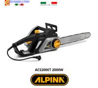 Motosega Elettrica ALPINA 2000 W Barra 40 cm Elettrosega Potatura MADE IN ITALY