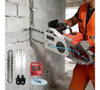 Motosega Elettrica Per Cemento, Macchina Da Taglio Per Muri Senza Spazzole Ad Alta Potenza Da 5800/6500 W, Macchina Da Taglio A Umido Con Abbattimento Della Polvere Ad Acqua, 2 Lame 35cm/13.8in