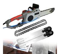 Motosega elettrica per cemento portatile senza spazzole per cemento, sega a catena diamantata per muri con abbattimento polveri ad acqua, 2 catene/2 barre di guida, per granito, porcellana,