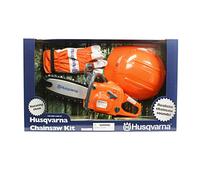 Husqvarna Motosega giocattolo regalo bambino kit sicurezza guanti casco lavoro
