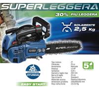 Motosega moto sega da potatura con motore a scoppio 2T super leggera barra 25cm