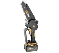 motosega, Motosega elettrica a batteria da 8 pollici, senza spazzole, piccole motoseghe for tagliare gli alberi(Yellow 8 inch With Oil Can,One power and one chain)