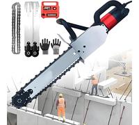 Motosega Portatile Senza spazzole, Macchina per Il Taglio di scanalature a Parete con Funzione di rimozione della Polvere d'Acqua,per muri in Mattoni, muri in Cemento,480,Single Chain