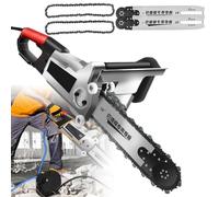 Motosega portatile senza spazzole Sega elettrica professionale per il taglio di muri, con catena diamantata, per cemento armato, include 2 catene e barre guida, alimentata ad acqua per un ta