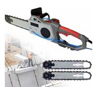 Motosega portatile senza spazzole Sega elettrica professionale per il taglio di muri, con catena diamantata per cemento, senza spazzole, con 2 catene e 2 barre di guida, per barre d'armatura
