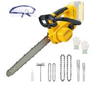 Motosega senza fili per Dewalt batteria da 20 V, motosega elettrica 2 in 1 da 30,5 cm e 2 catene da 25,4 cm senza fili, mini motosega portatile da 1100 W per taglio del legno (senza batteria)