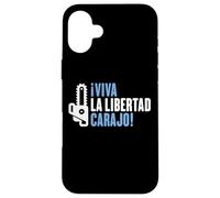 Motosega Viva la Libertad Carajo Reformer Libertà Custodia per iPhone 16 Plus
