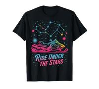 Motoslitta con Scritta Ride Under The Star Maglietta