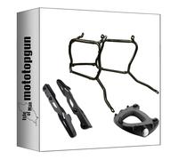MOTOTOPGUN givi attacco posteriore monokey + portavaligie laterale pl one-fit lato destro scantonato per valigie monokey cam-side + attacco compatibile con benelli trk 702 x 2023 2024