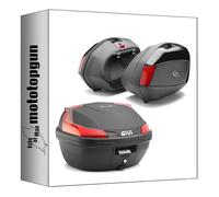 MOTOTOPGUN givi bauletto b37n + valigie laterali v35n blade nero 107 lt + attacco compatibile con honda nc 750 x 2016 2017 2018 2019 2020 b37n + v35n + plx1146 + 1146fz + m5m