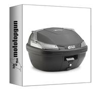 MOTOTOPGUN givi bauletto b37nt monolock blade nero tech 37 lt + attacco compatibile con fantic caballero scrambler 500 2018 2019 2020 2021 2022 2023 b37nt + sr9150