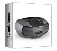 MOTOTOPGUN givi bauletto e46nb monolock riviera triple black 46 lt + attacco compatibile con keeway v 302 c 2023 2024