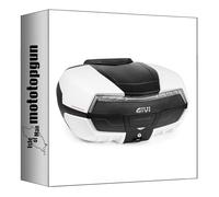 MOTOTOPGUN givi bauletto monokey maxia 5 perla 58 lt 6kg + attacco compatibile con moto guzzi v85 tt 2019 2020 2021 2022 2023